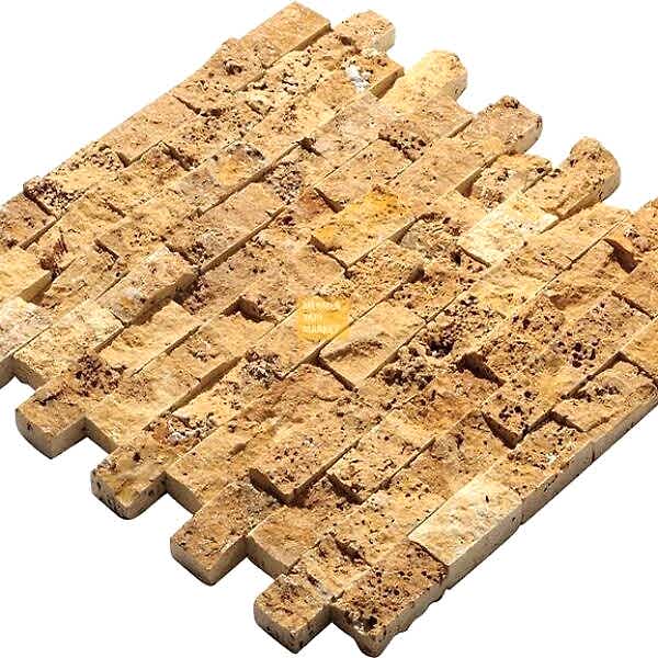 Sarı Traverten Patlatma Mozaik